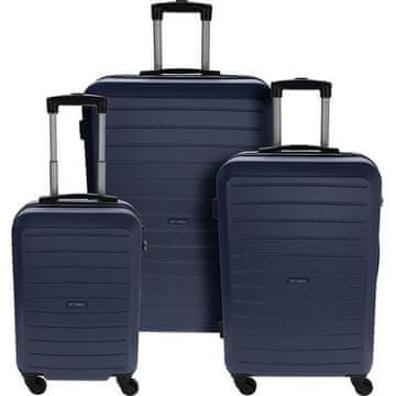 ProWorld Komplet plastičnih potovalnih kovčkov KO-FB5000470 3 ks 50 / 60 / 70 cm dark blue