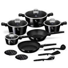 Berlingerhaus Set posod BH-8232 s titanovým povrchem 15 ks Black Vantage Collection
