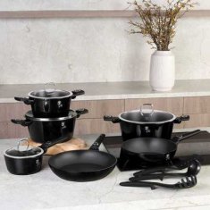 Berlingerhaus Set posod BH-8232 s titanovým povrchem 15 ks Black Vantage Collection