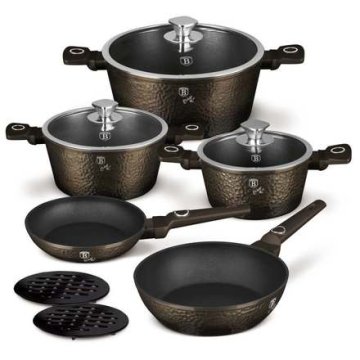 Berlingerhaus Set posod BH-8243 s titanovým povrchem 10 ks Primal Gloss Collection