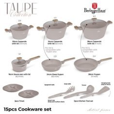 Berlingerhaus Set posod BH-8344 15 ks Taupe Nordic Collection