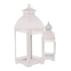 Autronic Svetilka Metal lantern - four-sided, white, price for a set of 2 pieces (JL343)