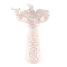 Autronic Napajalnik/krmilnik Bird feeder - ceramic, flower with birds, standing, white (KEX6004 WT-L)