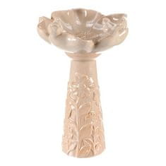 Autronic Napajalnik/krmilnik Bird feeder - ceramic, flower with birds, standing, cream (KEX6004 CRM-L)