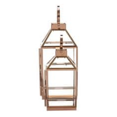 Autronic Svetilka Metal lantern, thin frames - four-sided, gold, price for a set of 2 pieces (LUC312)