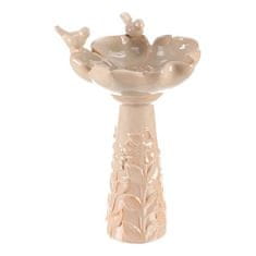 Autronic Napajalnik/krmilnik Bird feeder - ceramic, flower with birds, standing, cream (KEX6004 CRM-L)