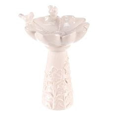 Autronic Napajalnik/krmilnik Bird feeder - ceramic, flower with birds, standing, white (KEX6004 WT-S)