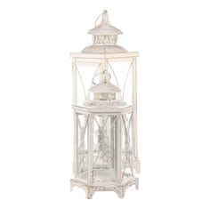 Autronic Svetilka Metal lantern - hexagonal, white, price for a set of 2 sizes (LUC304)