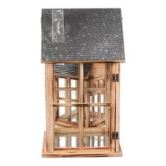 Autronic Svetilka Wooden lantern - house shape, price for a set of 2 pieces (LUC323)