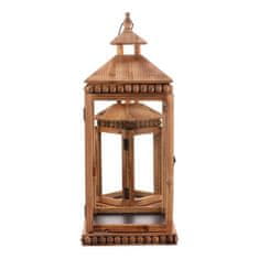 Autronic Svetilka Wooden lantern - four-sided, price for a set of 2 pieces (DA211 BR)