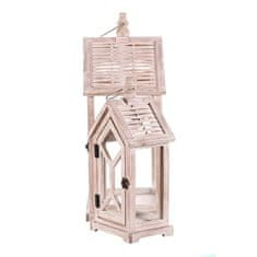 Autronic Svetilka Wooden lantern - house shape, price for a set of 2 pieces (DA209 WT)