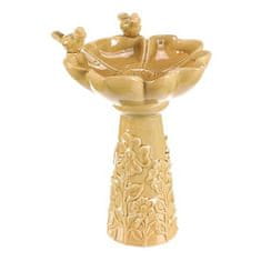 Autronic Napajalnik/krmilnik Bird Feeder - ceramic, flower with birds, standing, light green (KEX6004 GRN2-S)