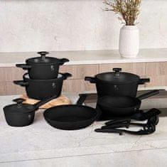 Berlingerhaus Komplet posode s titanovo prevleko BH-8198 15 pcs Matte Black Collection