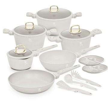 Berlingerhaus Komplet posode s titanovo prevleko BH-8081 15 pcs Sahara Collection