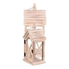 Autronic Svetilka Wooden lantern - house shape, price for a set of 2 pieces (DA221)