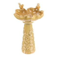 Autronic Napajalnik/krmilnik Bird Feeder - ceramic, flower with birds, standing, light green (KEX6004 GRN2-L)