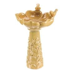 Autronic Napajalnik/krmilnik Bird Feeder - ceramic, flower with birds, standing, light green (KEX6004 GRN2-L)