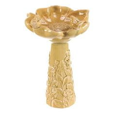 Autronic Napajalnik/krmilnik Bird Feeder - ceramic, flower with birds, standing, light green (KEX6004 GRN2-L)