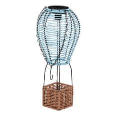 Autronic Svetilka umetni ratan in kovina, balon, LED osvetlitev, velikost L, modro-rjava (PLA113 BLUE-L)