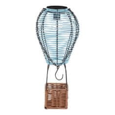 Autronic Svetilka umetni ratan in kovina, balon, LED osvetlitev, velikost L, modro-rjava (PLA113 BLUE-L)