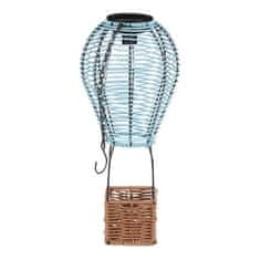 Autronic Svetilka umetni ratan in kovina, balon, LED osvetlitev, velikost L, modro-rjava (PLA113 BLUE-L)
