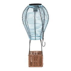 Autronic Svetilka umetni ratan in kovina, balon, LED osvetlitev, velikost L, modro-rjava (PLA113 BLUE-L)