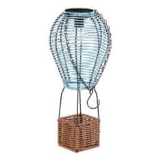 Autronic Svetilka umetni ratan in kovina, balon, LED osvetlitev, velikost L, modro-rjava (PLA113 BLUE-L)