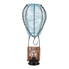 Autronic Svetilka umetni ratan in kovina, balon, LED osvetlitev, velikost L, modro-rjava (PLA113 BLUE-L)