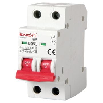 NEX Preobremenilno varovalko PRO 2P B 63A 6kA 230/400V AC p041023