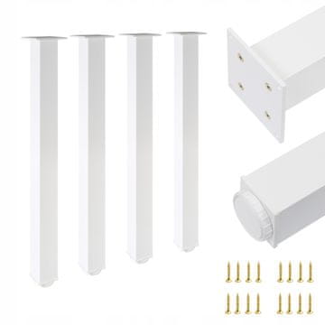 4 x Noga 60x60 | V - 710 mm | Bela