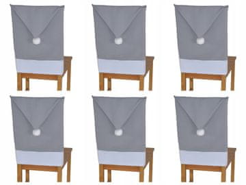 Adena Montessori Prevleke za božične stole SANTA CAP, NISO FLEKSIBILNE, 6 kosov, sive