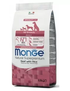 Monge monoproteinska govedina z rižem 2,5 kg