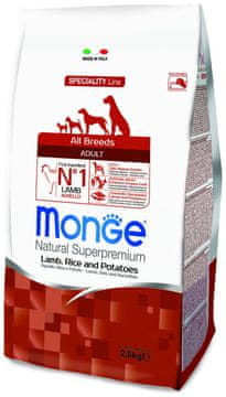 Monge Specialty Line jagnjetina z rižem in krompirjem 2,5 kg