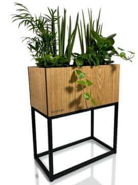 Flexistyle LOFT FIORINO hrastovo stojalo za rože 42x22x50 cm