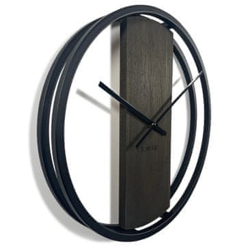 Flexistyle Lesena stenska ura LOFT OVAL wenge 50cm