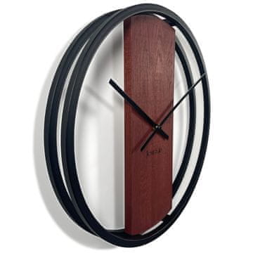 Flexistyle Lesena stenska ura LOFT OVAL mahagoni 50cm