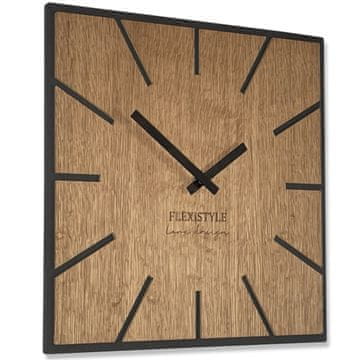 Flexistyle Lesena stenska ura EXACT hrast 40 cm