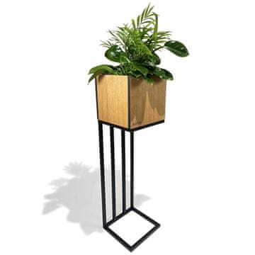 Flexistyle Stojalo za rastline Harmonic Oak za podstrešje 22x22x80 cm
