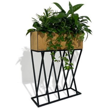 Flexistyle Stojalo za rastline Shape iz hrasta, 62x22x80 cm