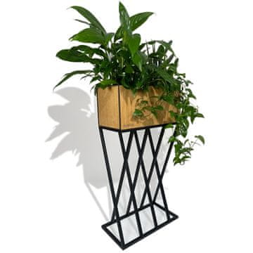 Flexistyle Stojalo za rastline Shape iz hrasta 42x22x80 cm