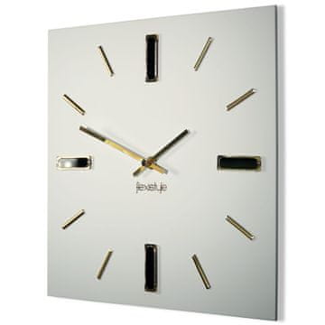Flexistyle Moderna bela stenska ura BRILLIANT 30cm