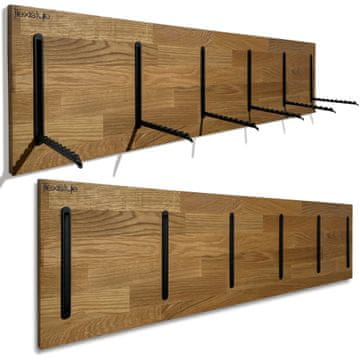 Flexistyle Obešalnik za oblačila iz hrasta 25x100 cm hrast