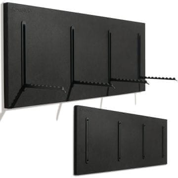 Flexistyle Črn obešalnik za oblačila 25x60cm za jakne