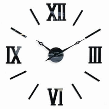 Flexistyle Velika nalepljiva stenska ura z rimskimi številkami