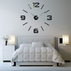 Flexistyle Velika stenska ura DIY črne barve 100-130 cm