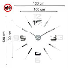 Flexistyle Velika samolepilna zrcalna ura 100-130 cm