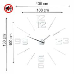Flexistyle Velika bela DIY občudovanja vredna nalepna ura