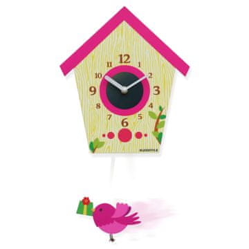 Flexistyle Otroška nihalna ura BIRD roza