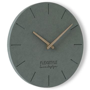 Flexistyle Stenska ura za dnevno sobo EKO 30cm siva