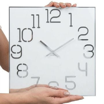 Flexistyle Stenska ura za dnevno sobo bela DIGIT 30cm